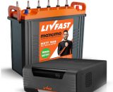 Livfast FCS 850VA Sinewave Inverter + MXTT1848 150AH Tall Tubular Battery
